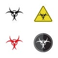 set of biological hazard icons vector