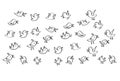 Set of birds tweet on a white background Royalty Free Stock Photo