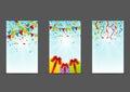 Set of Birthday banners Royalty Free Stock Photo