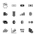 Bitcoin icons collection Royalty Free Stock Photo