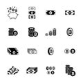 Bitcoin icons collection Royalty Free Stock Photo