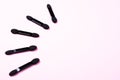 Set of black applicators. Royalty Free Stock Photo