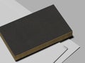 Set of black blank cards on light grey background, 3d rendering Royalty Free Stock Photo