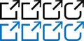 Set of Black and Blue External Link Icons Royalty Free Stock Photo