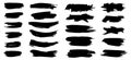 Set of black brush, paint, ink brush strokes, brushes, lines. Dirty artistic design elements. Vector illustration. Royalty Free Stock Photo