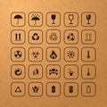 Set of black cargo symbols