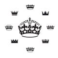 Set of black crowns