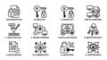 set of data security icon in black Royalty Free Stock Photo