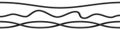 Set of black flexible cables with shadow. Electrical wire. Realistic power or network cable. Vector illustration. Royalty Free Stock Photo