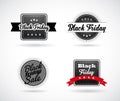 Set of Black Friday hand made simple labels