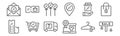 Set of 12 black friday icons. outline thin line icons such as sale label, laptop, cart, gift box, balloon, coupon