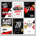 Set of Black Friday mobile sale banners