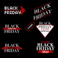 Set Black Friday sale inscription