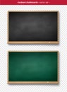 Set of black and green vintage chalkboards