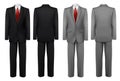 Set of black and grey suits. Royalty Free Stock Photo