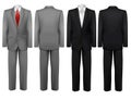 Set of black and grey suits. Royalty Free Stock Photo