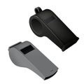 The set of black and grey vector whistles