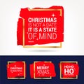 Christmas and happy new year celebration quotes set Royalty Free Stock Photo