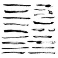 Set of Black ink vector stains.