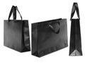 Set of black paper bags for shopping on white background Royalty Free Stock Photo