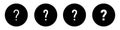 Set of black question mark icons. Vector icon isolated on white background. EPS 10 Royalty Free Stock Photo