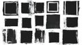 Black Grunge Frames for Artistic Designs and Creative Collage Projects