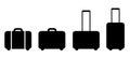 Set of black suitcase icon
