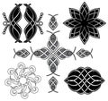 Set of black tracery for design - vector