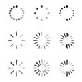 Set of black vector refresh and recycling arrows for web. COLLECTION OF ICONS