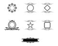 Set of black vintage frames design elements Royalty Free Stock Photo