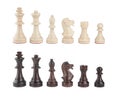 A Set Of Black And White Chess Pieces