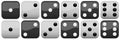 Set of black and white dice, vector available Royalty Free Stock Photo