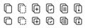 Set of Black and White Document Icons