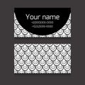 Set of black and white double-sided business card