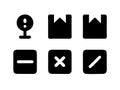 Set of black and white icons for user interface design Royalty Free Stock Photo