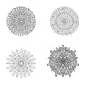 Set of Mandalas. Vector illustration. Royalty Free Stock Photo