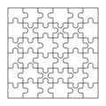 Set of black and white puzzle pieces Royalty Free Stock Photo