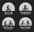 Children on bikes Royalty Free Stock Photo