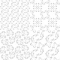 Set of black and white seamless patterns with koi carp fish Royalty Free Stock Photo