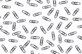 Set of black writing paper clips Royalty Free Stock Photo