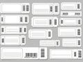Set of blank barcode labels isolated on white background Royalty Free Stock Photo