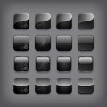 Set of blank black buttons Royalty Free Stock Photo