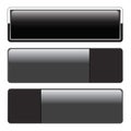 Set of blank black buttons Royalty Free Stock Photo