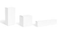 Set Of Blank Clear White Packaging Boxes For Cosmetic Or Medical Product