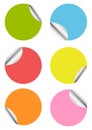 Set of blank colorful stickers