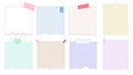 set of blank cute paper templates printable planner, journal, reminder, notes, checklist, memo, writing pad. cute perfect for your