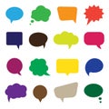 Set of Blank Empty Speech Bubbles Royalty Free Stock Photo