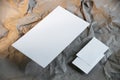 Set of blank envelopes mock-up, template for branding identity.