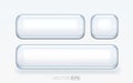 Set of blank glossy white web buttons. Modern user interface elements. Royalty Free Stock Photo