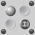 Set of blank grey buttons Royalty Free Stock Photo